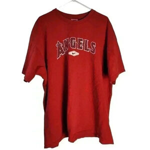 NikeTeam Los Angeles Angels Front Check Sz 2XL Red T-shirt 2006